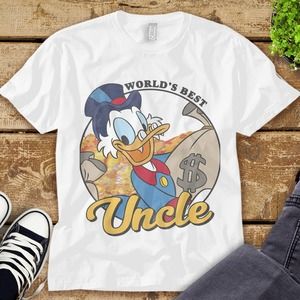 DuckTales Scrooge McDuck World's Best Uncle Disney Unisex Tee Adult T-shirt